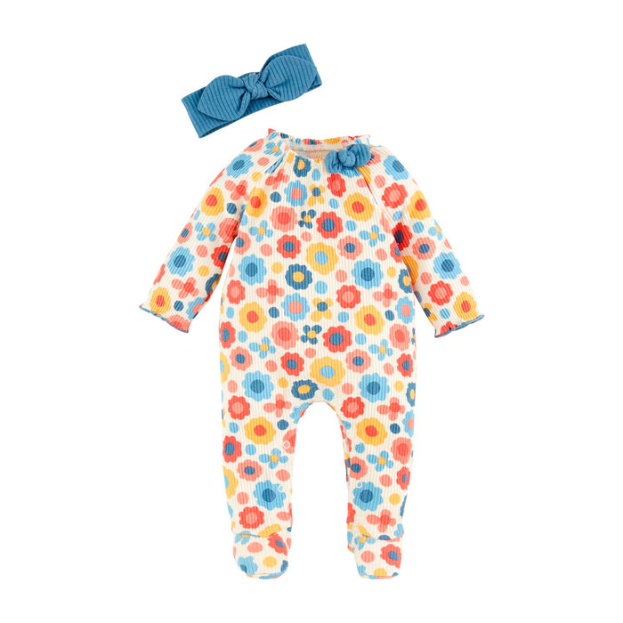 Mud Pie Floral Sleeper & Headband Set