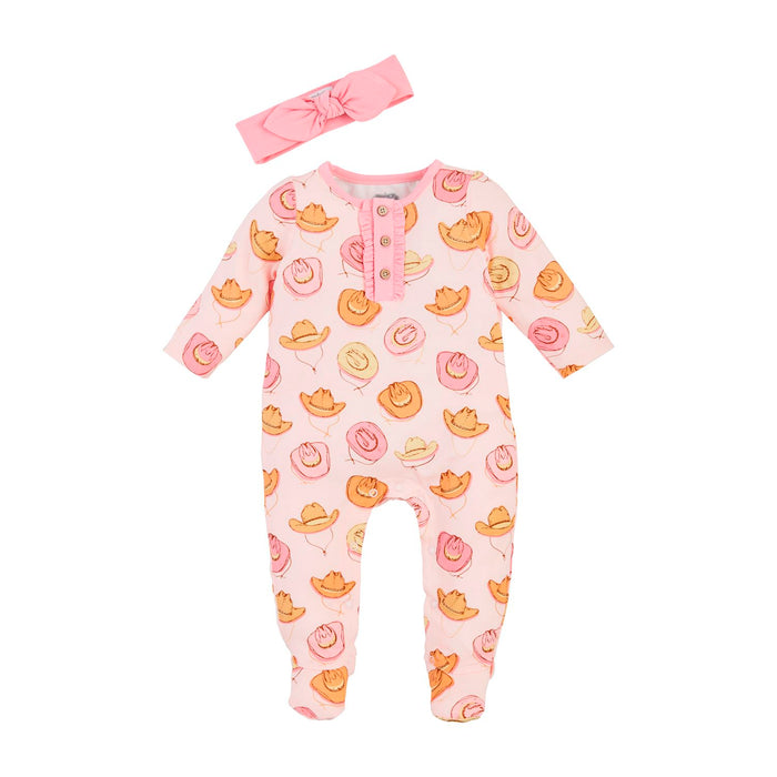 Mud Pie Cowgirl Sleeper & Headband Set