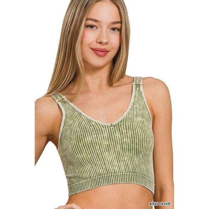 Washed Ribbed Cropped 