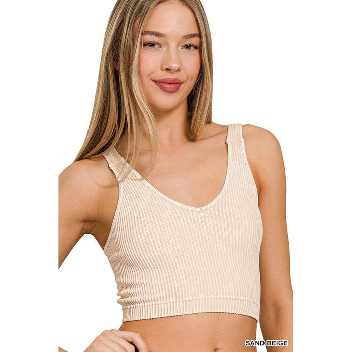 Washed Ribbed Cropped 