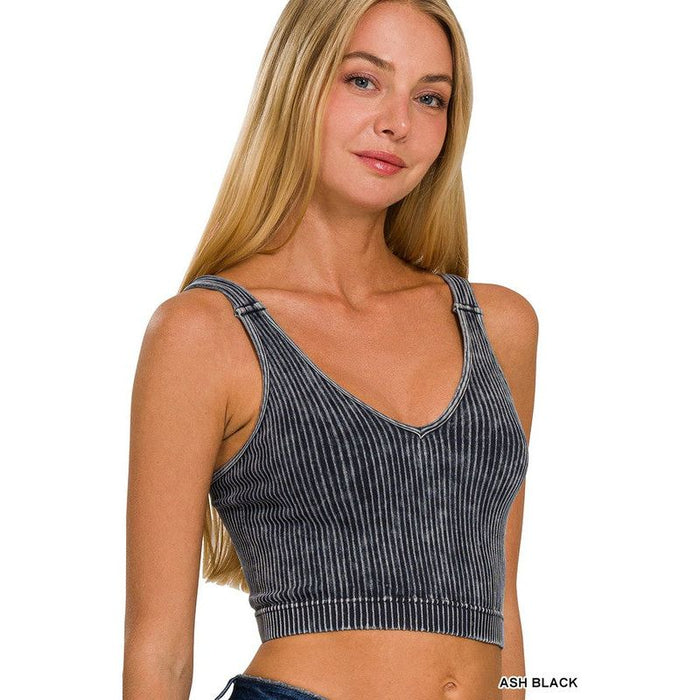 Washed Ribbed Cropped 