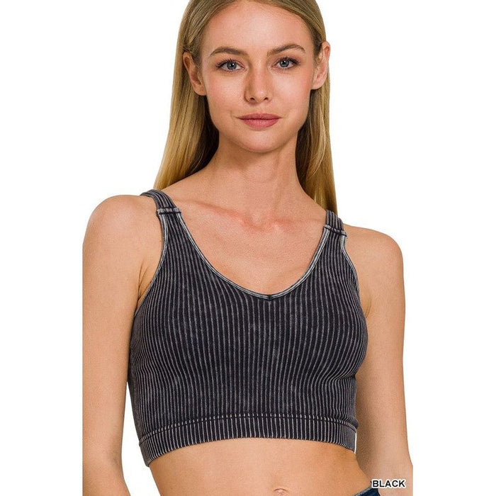 Washed Ribbed Cropped 