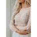 Rhinestone Faux Pearl Mesh Top