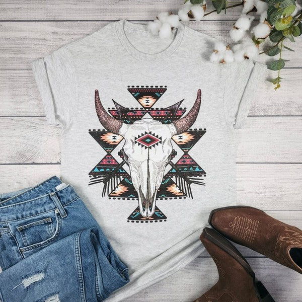 Longhorn Aztec Serape - Graphic T-shirt