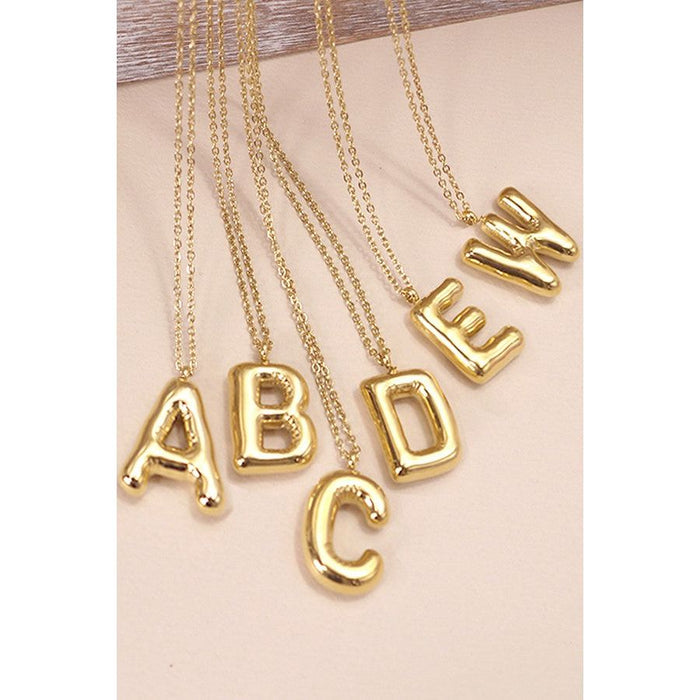 18k Stainless Steel Tarnish Free Initial Necklace