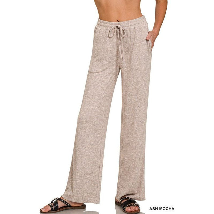 Soft Melange Hacci Wide Pants