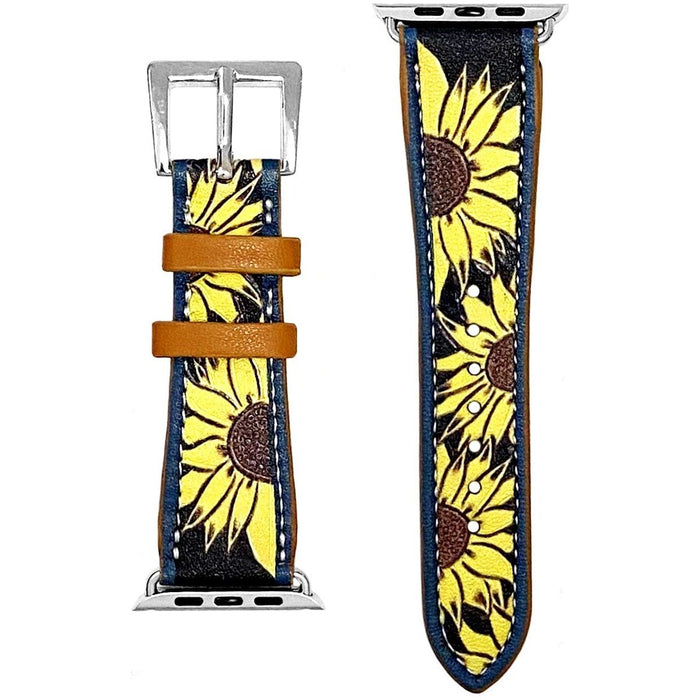 Sunflower Leather Buckle Apple Watch Band