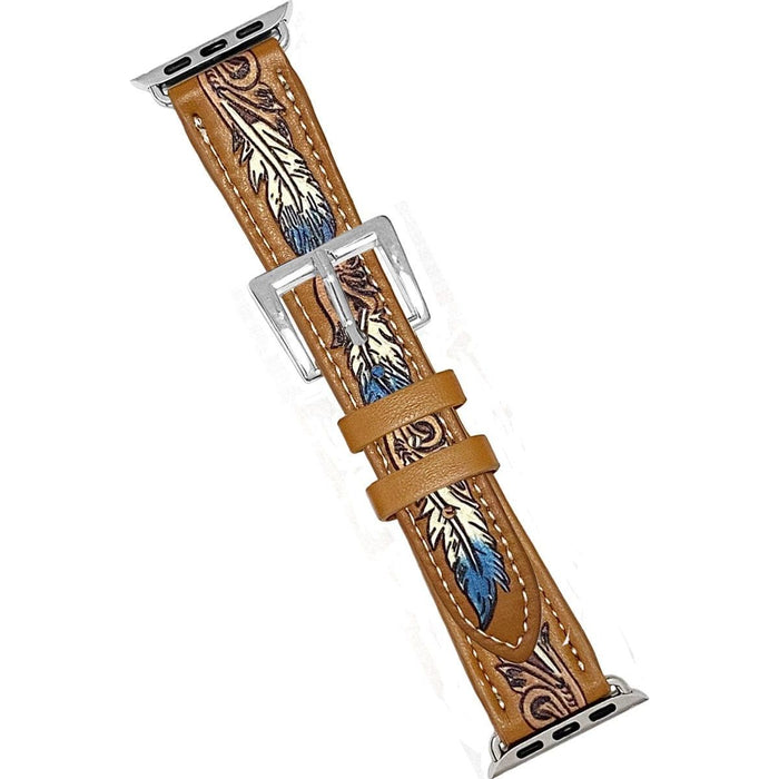 Western Feather Stitch Leather Apple Watch Band