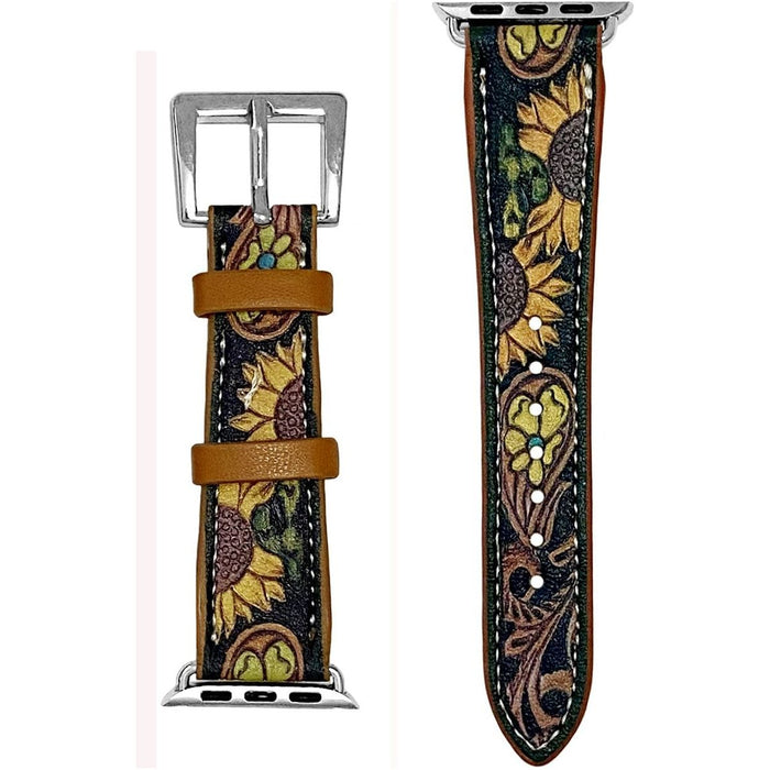 Sunflower Cactus Leather Buckle Apple Watch Band