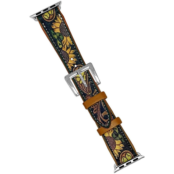 Sunflower Cactus Leather Buckle Apple Watch Band