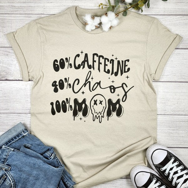 60 Caffeine 40 Chaos - Graphic T-shirt