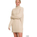 Turtle Neck Long Sleeve Mini Sweater Dress