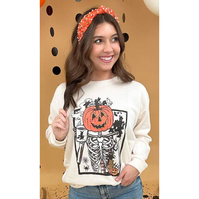 Scary Skeleton Graphic Sweatshirt