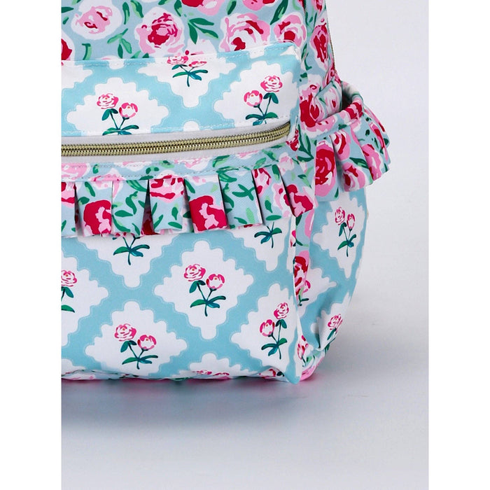 Pink Flower Kids Ruffle Backpack