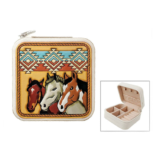 Western Style Horse Image Designed Jewelry Box