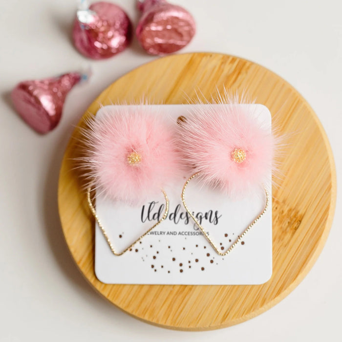 Baby Pink Puffs Earrings