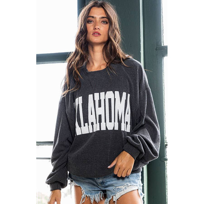 OKLAHOMA Comfy Oversize Graphic Sweatshirt, Gameday