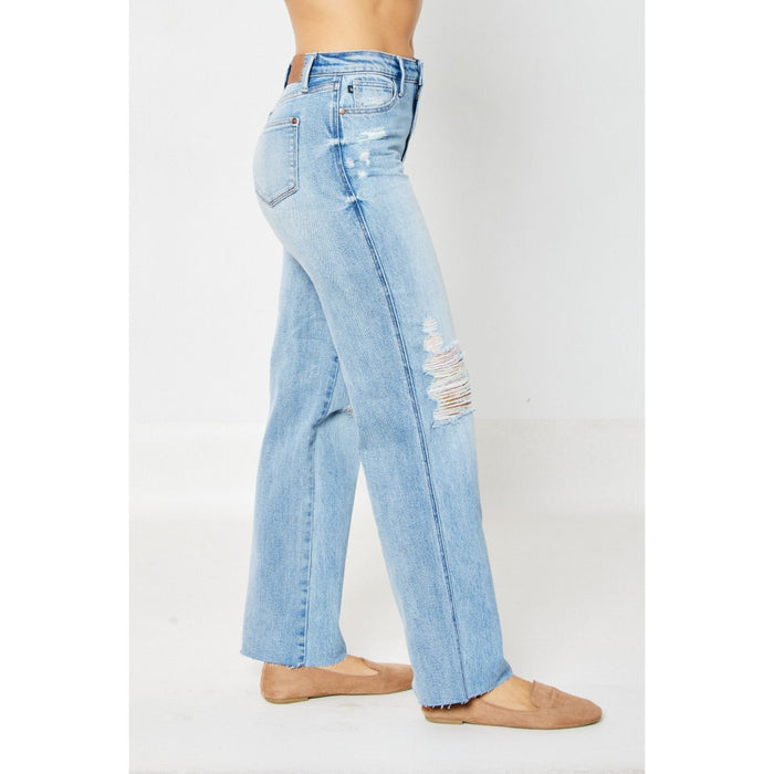 Judy Blue High Waist Rigid Magic 90's Destroy Straight