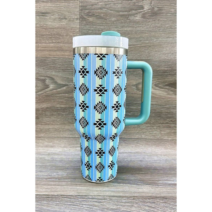 AZTEC WESTERN STAINLESS STEEL TUMBLERS CUP 40oz