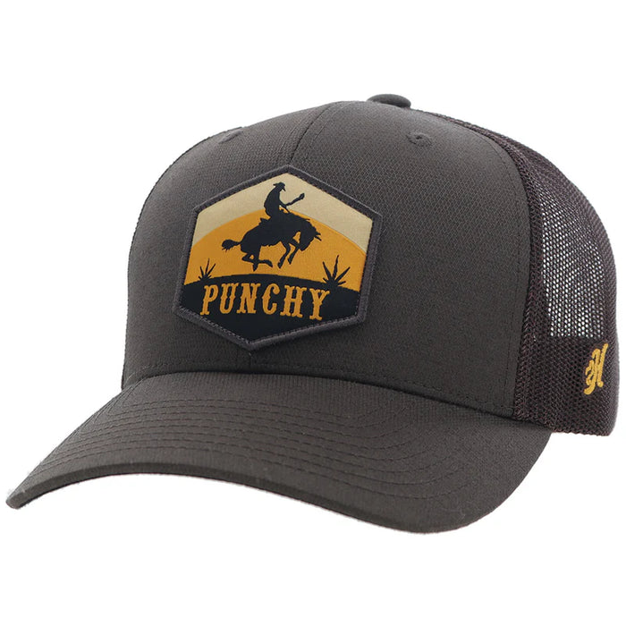 Ranchero Punchy Brown 6-Panel Trucker with Black / Orange Patch - OSFA