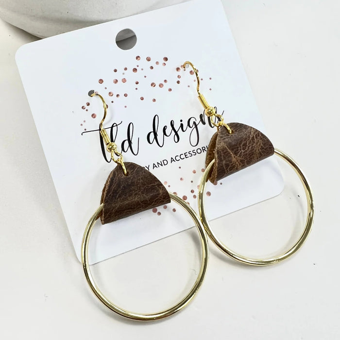 Austins Earrings Brown/Gold