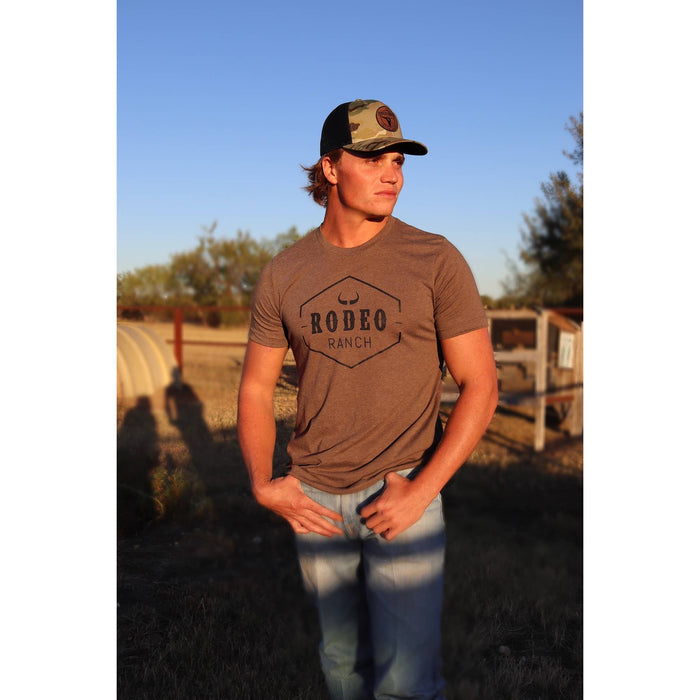 Rodeo Ranch Classic Logo Short Sleeve Shirt - Heather Brown