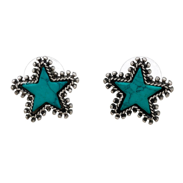 Turquoise Star Stud Earrings