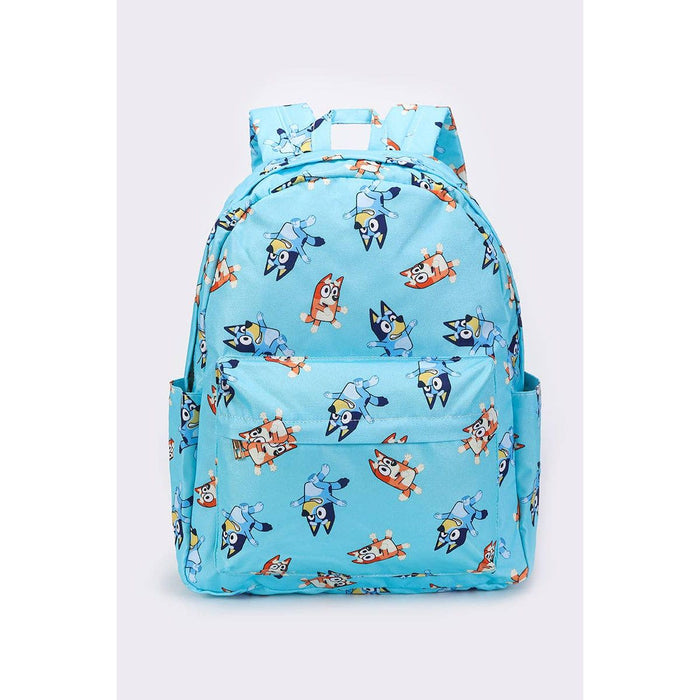 Blue Character Printed Backpacks