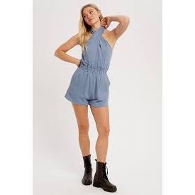 Criss-Cross halter romper