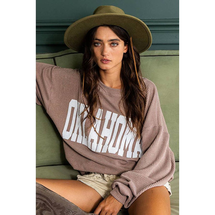 OKLAHOMA Comfy Oversize Graphic Sweatshirt, Gameday