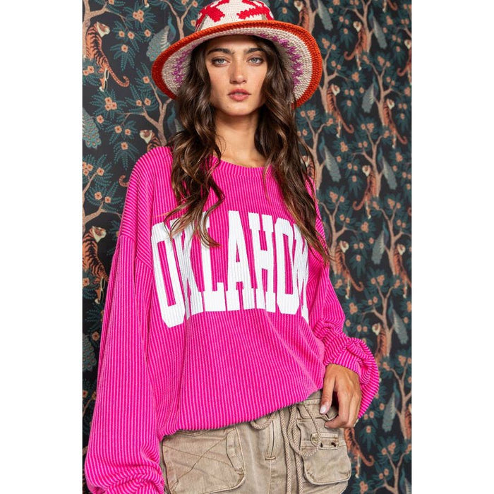 OKLAHOMA Comfy Oversize Graphic Sweatshirt, Gameday