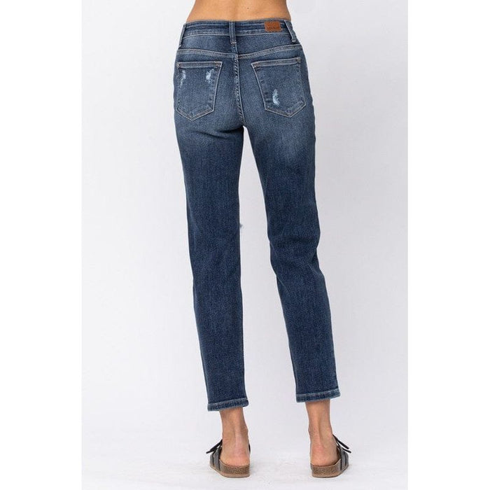 High-rise distressed boyfriend- Judy Blue Jeans