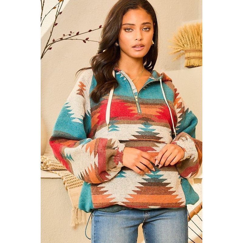 Aztec fashion hoodie women's